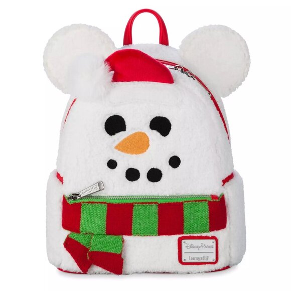 Loungefly Mickey Mouse Snowman Holiday Mini Backpack from Disney Parks NWT